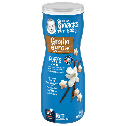 Gerber Snacks for Baby Puffs, Vanilla, Grain & Grow