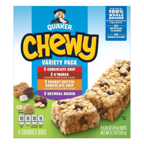 Quaker Chewy Granola Bars, Variety Pack, 8 Pack