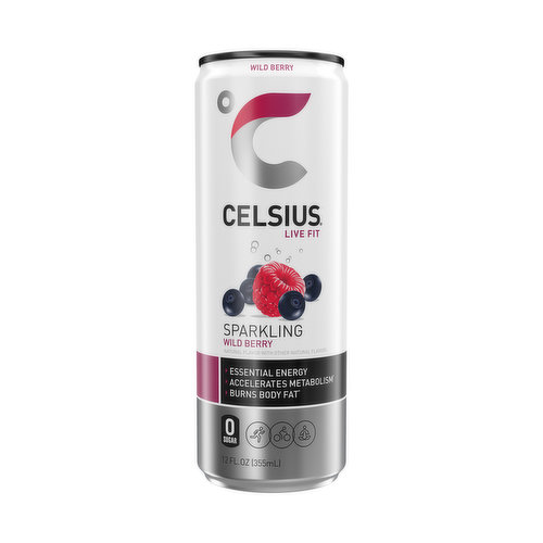 CELSIUS Sparkling Wild Berry, Essential Energy Drink