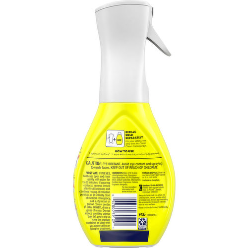 Mr. Clean Clean Freak Lemon Zest Deep Cleaning Mist Spray Refill, 16 Oz.