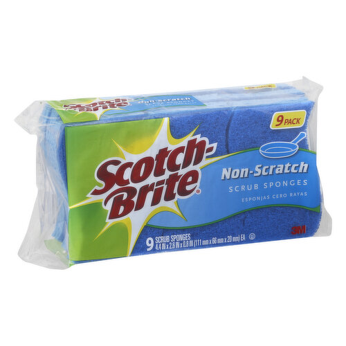 Scotch-Brite Scrub Sponges, Non-Scratch, 9 Pack