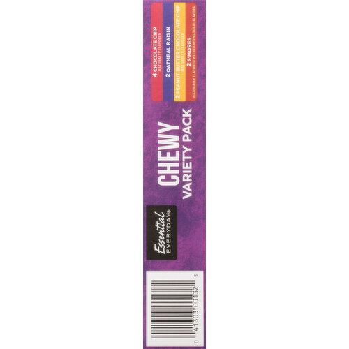 Essential Everyday Granola Bars, Chocolate Chip, Oatmeal Raisin, Peanut Butter Chocolate Chip, S'mores, Chewy, Variety Pack