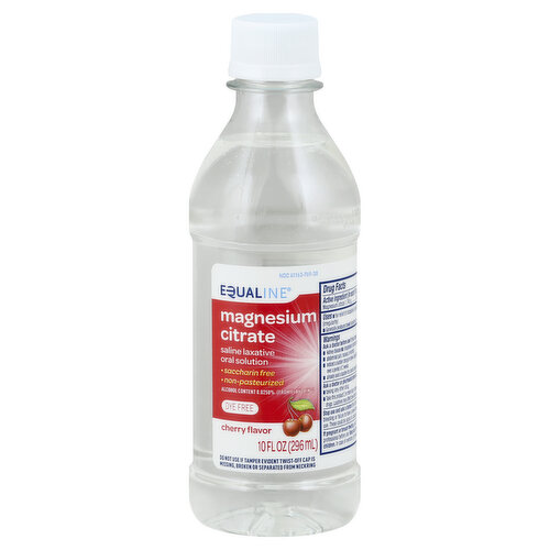 Other Information: Each fl oz contains: magnesium 290 mg. Each fl oz contains: sodium 1 mg. Misc: Saline laxative. Saccharin free. Non-pasteurized. Dye free. supervaluprivatebrands.com. Alcohol content 0.0250% (from flavoring).