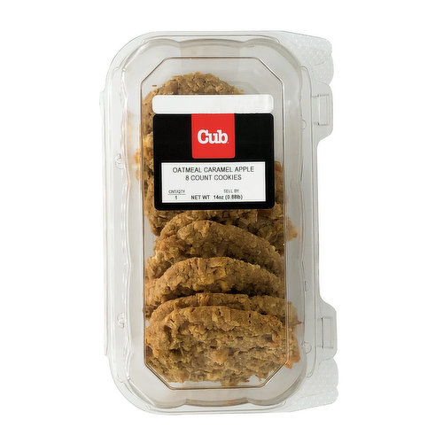 Cub Bakery Caramel Apple Oatmeal Cookies 8 Count