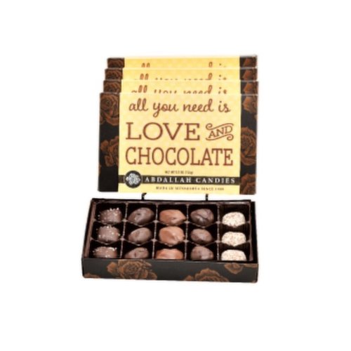 Abdallah Chocolates Greeting Card Box, Love Chocolate