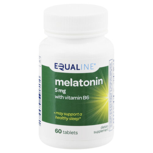 Equaline Melatonin, with Vitamin B6, 5 mg, Tablets