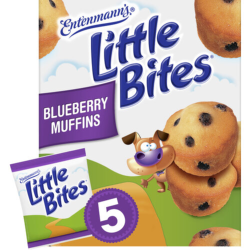 Entenmann's Little Bites Shelf-Stable Blueberry Mini Muffins, 5 packs, 8.25 oz