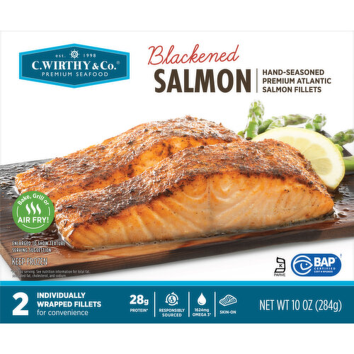 C. Wirthy & Co. Blackened Atlantic Salmon Fillets, 10 oz