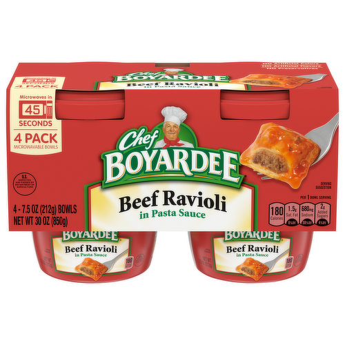 Chef Boyardee Beef Ravioli, 4 Pack