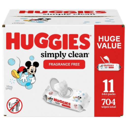 Huggies Simply Clean Wipes, Disney Baby, Fragrance Free, Huge Value
