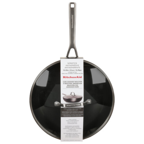 KitchenAid Fry Pan, Covered, Nonstick, 12.25 Inch