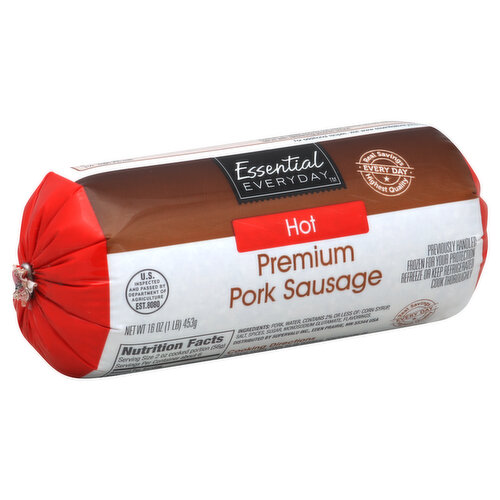 Essential Everyday Pork Sausage, Premium, Hot