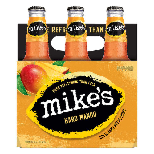 Mike's Beer, Malt Beverage, Premium, Hard Mango