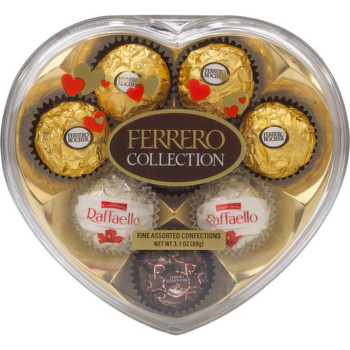 Ferrero Rocher and Raffaello Chocolate Candy Collection in Golden