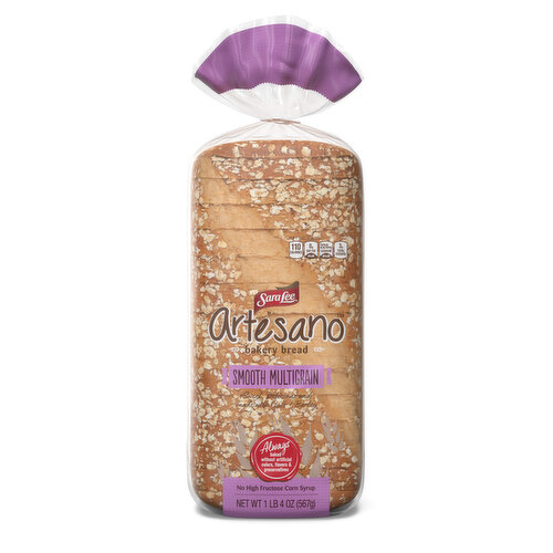 Sara Lee Artesano Smooth Multigrain Whole Wheat Pre-sliced Bread, 20 oz