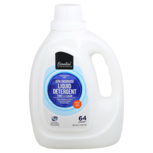 Essential Everyday Liquid Detergent, Ultra Concentrated, Free & Clear