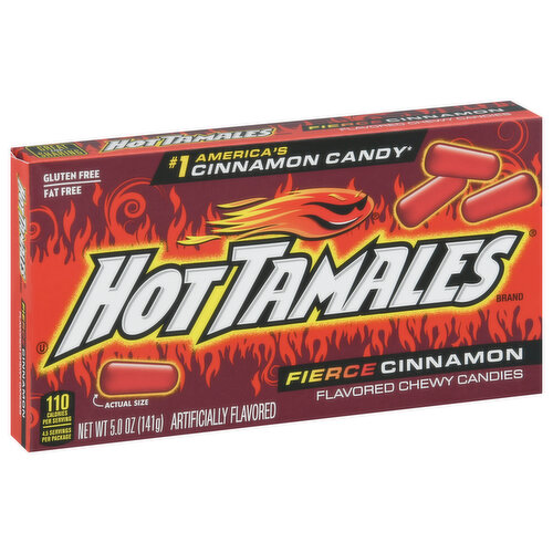 Hot Tamales Chewy Candies, Fierce Cinnamon Flavored