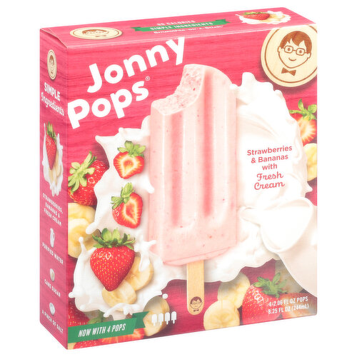 JonnyPops Strawberries & Bananas with Fresh Cream