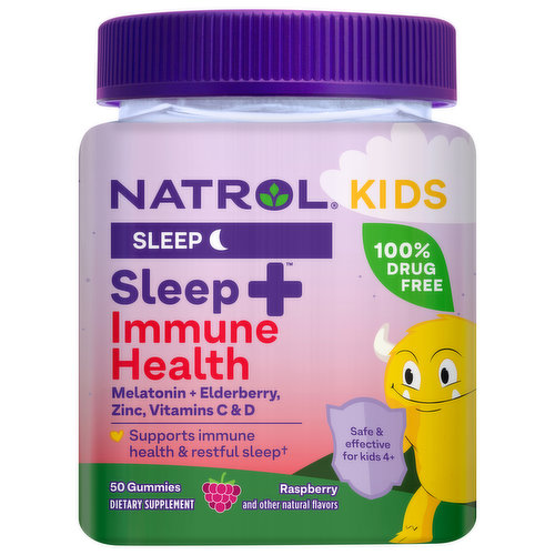 Natrol Sleep + Immune Health, Raspberry, Kids, Gummies