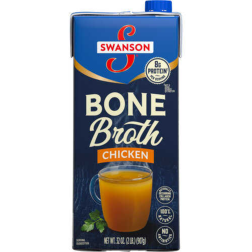 Swanson 100% Natural Organic Chicken Broth, 32 oz Carton (Pack of 12)