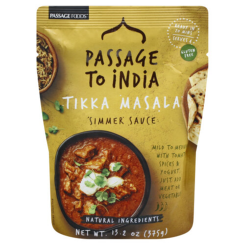 Passage to India Simmer Sauce, Tikka Masala