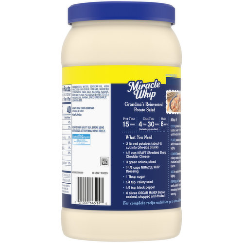 Miracle Whip Salad Dressing 1 Gal