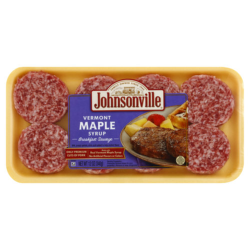 Johnsonville Breakfast Sausage, Vermont Maple Syrup