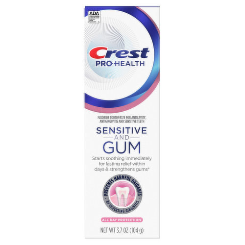 Crest Gum & Sensitivity Pro-Health Gum, Sensitivity Toothpaste, 3.7 oz