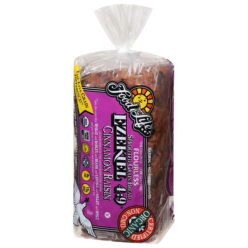 Food for Life Ezekiel 4:9 Bread, Cinnamon Raisin, Sprouted Grain, Flourless