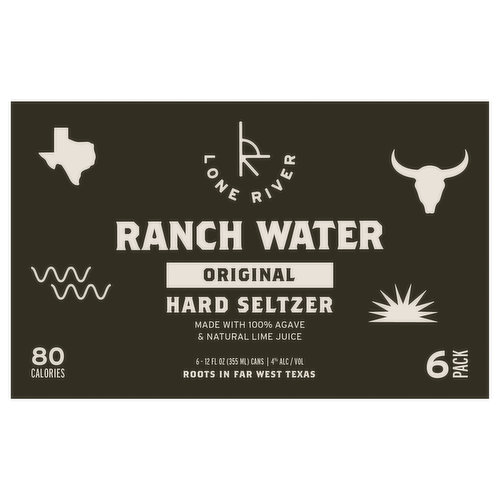 Ranch Water Hard Seltzer, Original, 6 Pack
