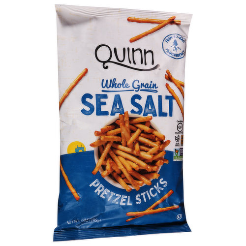 Quinn Pretzel Sticks, Whole Grain, Sea Salt