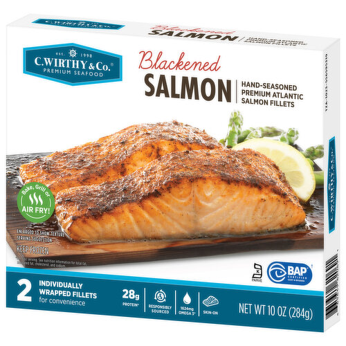 C. Wirthy & Co. Blackened Atlantic Salmon Fillets, 10 oz