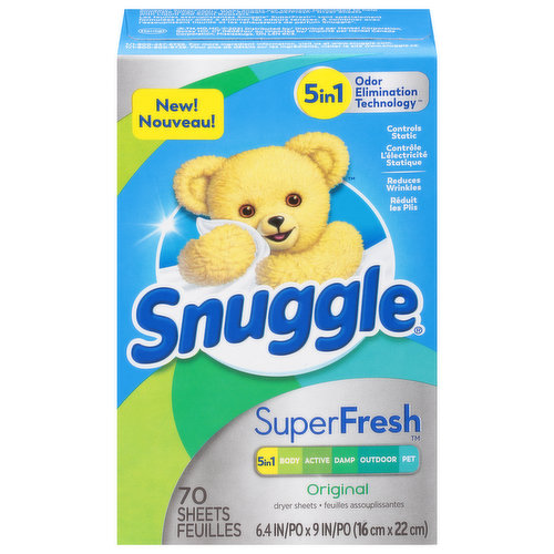 Snuggle Super Fresh Dryer Sheets, Original