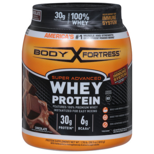 Body Fortress Whey Protein, Chocolate, Super Advanced