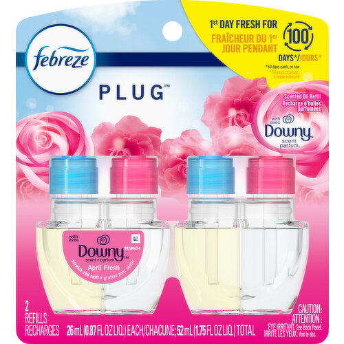 Febreze Plug with Downy April Fresh Scent Scented Oil Refills