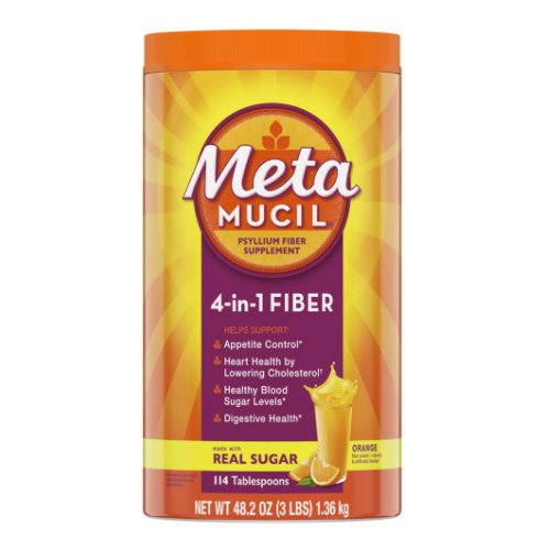 Metamucil Multi-Health Fiber Powder Orange & Real Sugar