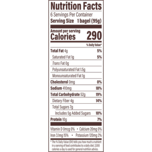 Thomas' Everything Bagels, 6 count, 20 oz