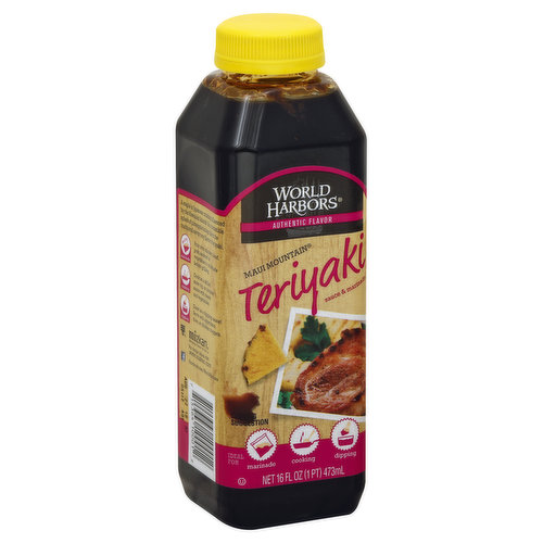 World Harbors Sauce & Marinade, Teriyaki, Maui Mountain