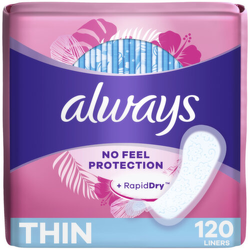 Always Daily Liners Daily Liners, Regular Absorbency, Unscented