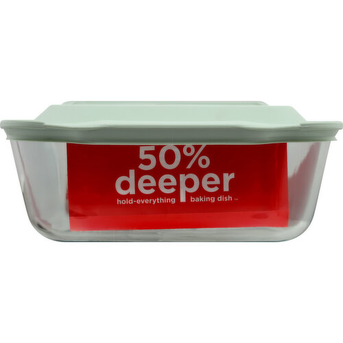 Pyrex Baking Dish, Deep Glass, 5 qt, with Lid