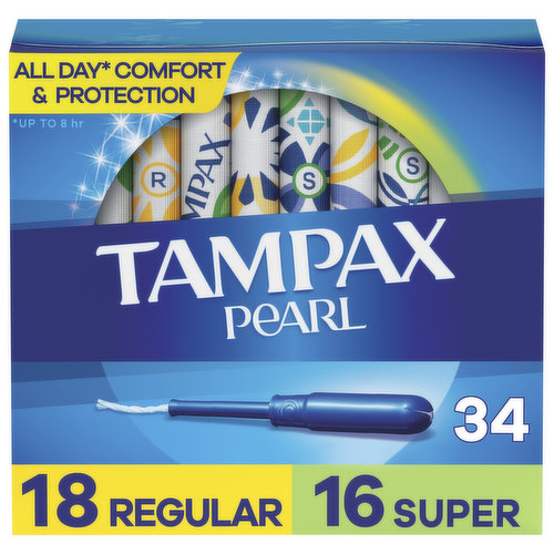 Tampax Pearl Tampax Pearl Tampons Duo Multipack, R/S 34 Ct