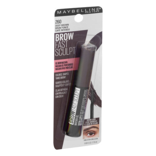Maybelline Brow Fast Sculpt Gel Brow Mascara, Deep Brown 260