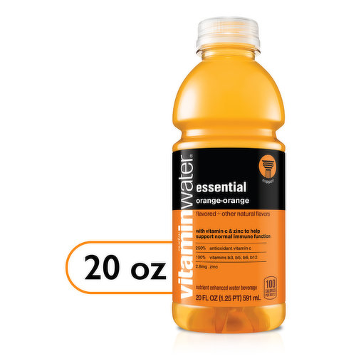 vitaminwater Essential Electrolyte Enhanced Water W/ Vitamins, Orange-Orange Drink