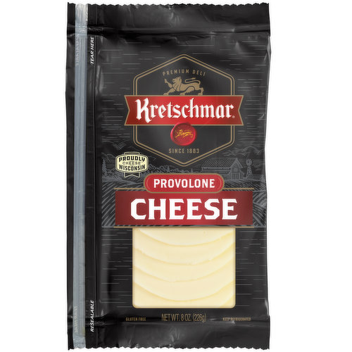 Kretschmar Premium Deli Pre Sliced Provolone Cheese