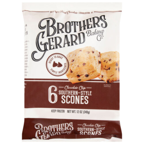 Brothers Gerard Baking Co. Scones, Chocolate Chip, Southern-Style