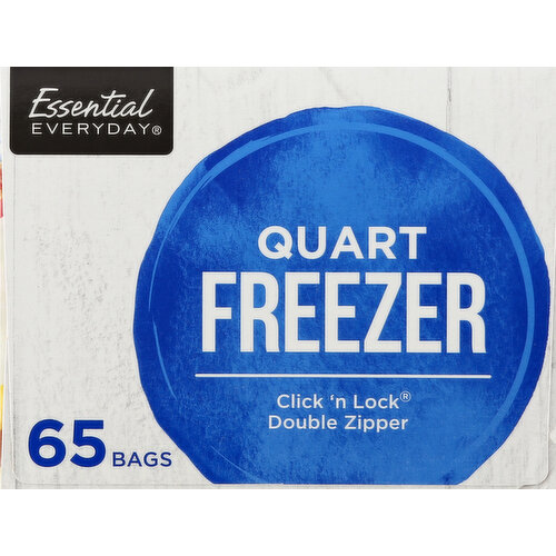 Plastic Freezer Bags - Zipper Quart