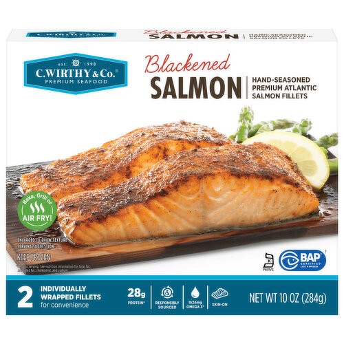 C. Wirthy & Co. Blackened Atlantic Salmon Fillets, 10 oz