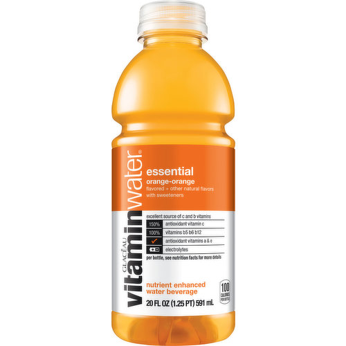 VITAMINWATER Water Beverage, Nutrient Enhanced, Essential, Orange-Orange