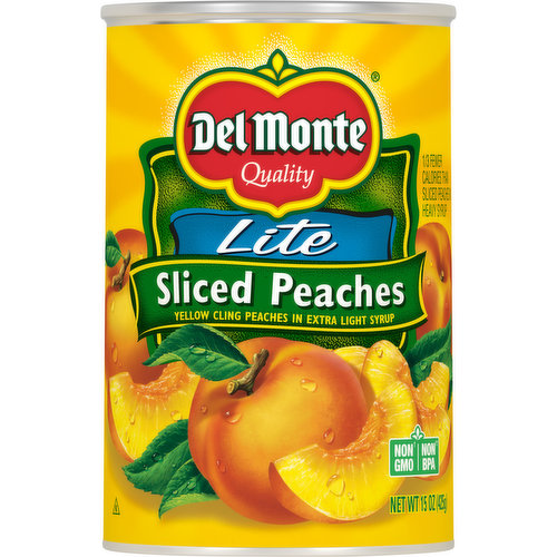 Del Monte Sliced Peaches, Canned Fruit, 15 oz Can 