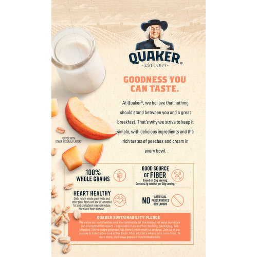 Better Oats Oat Revolution! Oatmeal, Instant, Peaches & Cream, Pantry